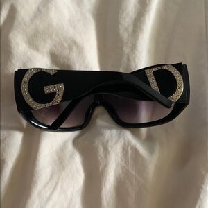 Dolce & Gabbana Black Sunglasses vintage y2k with rhinestones